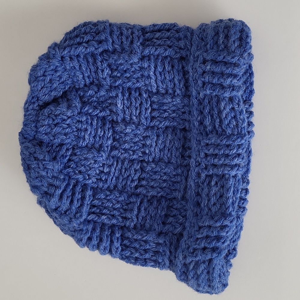 Scarf & Hat Denim Blue Hand Made Crochet 60" x 6" Scarf - Picture 2 of 3